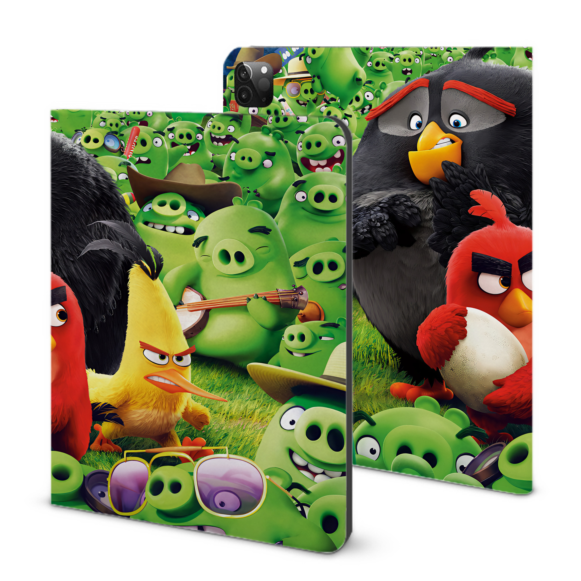 （画像用） Angry Birds アングリーバード IPadケース ペンホルダー付き ブックスタイルデザイン